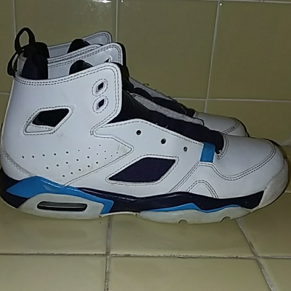 white blue and purple jordans